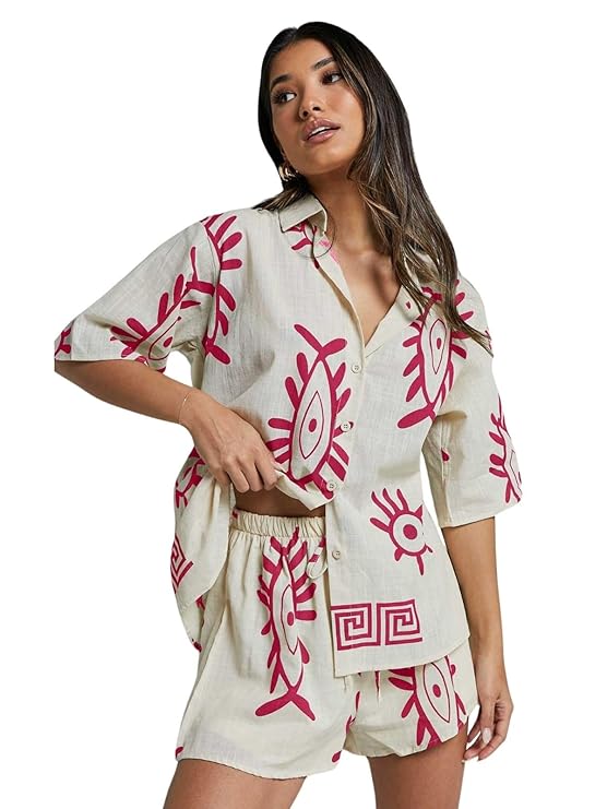 Leriya Fashion ladies cotton nightgowns co-ord set for summer wear