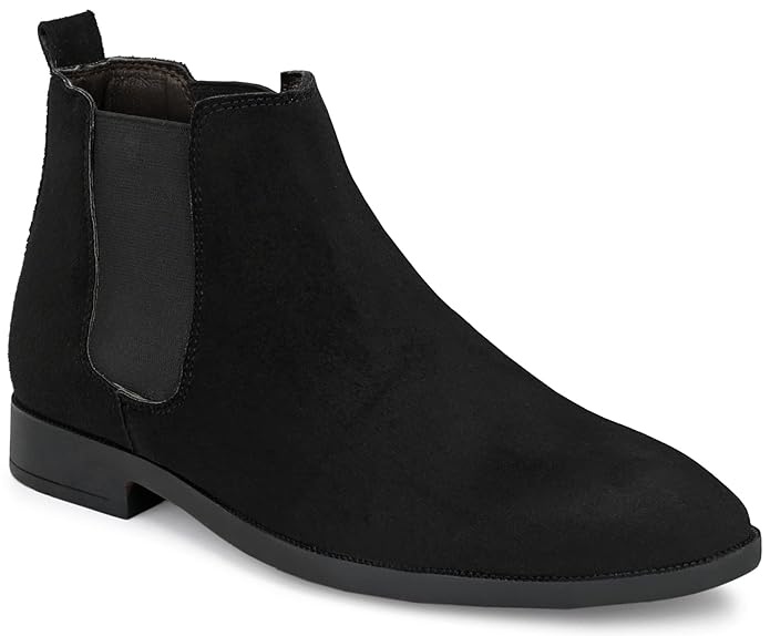 Afrojack mens black loafers high ankle boots
