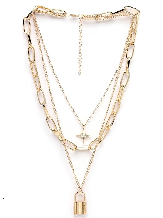 Gold Plated Jewelry – Sukkhi Lock Pendant Necklace for Women