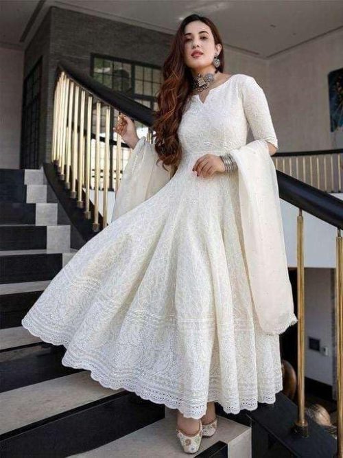Best Cotton Anarkali Dress with Dupatta 2025